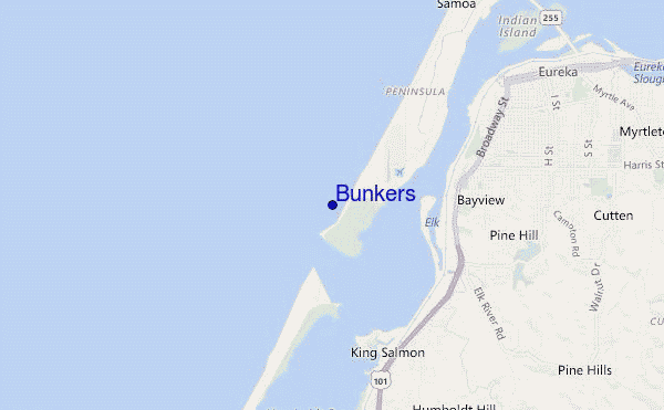carte de localisation de Bunkers
