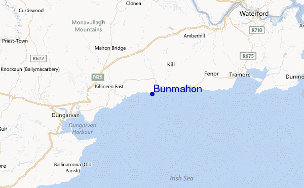 Bunmahon Location Map