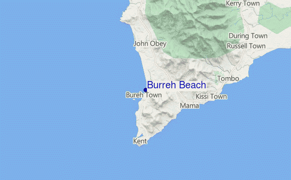 carte de localisation de Burreh Beach