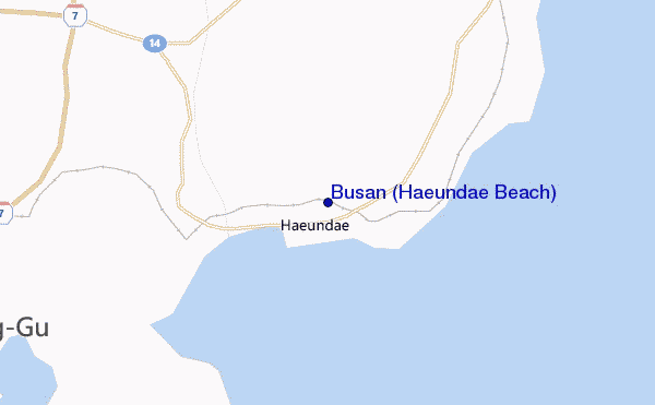 carte de localisation de Busan (Haeundae Beach)