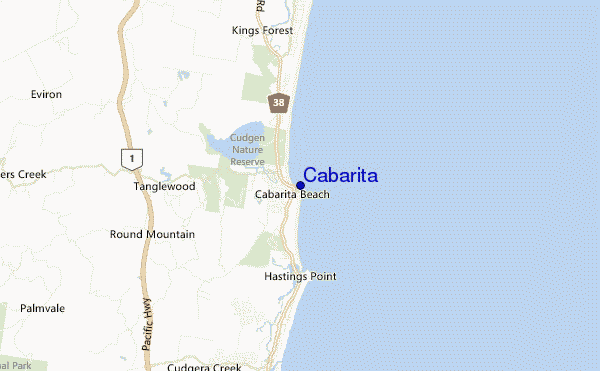 carte de localisation de Cabarita