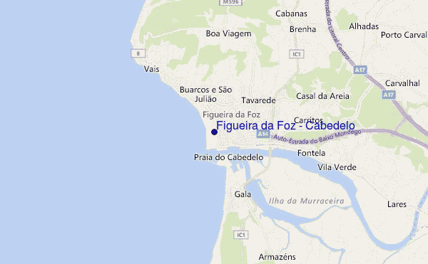 carte de localisation de Figueira da Foz - Cabedelo