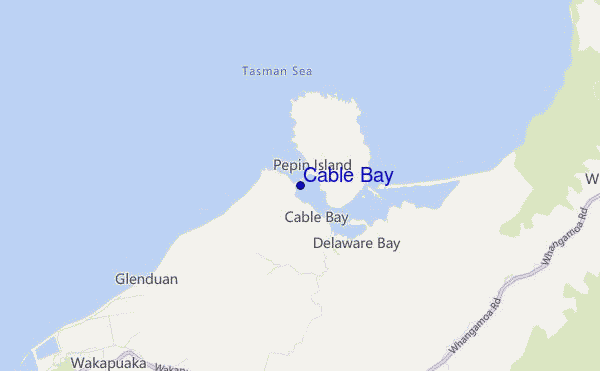 carte de localisation de Cable Bay