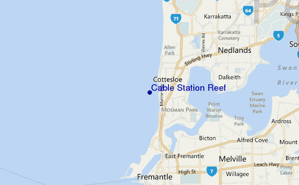 carte de localisation de Cable Station Reef