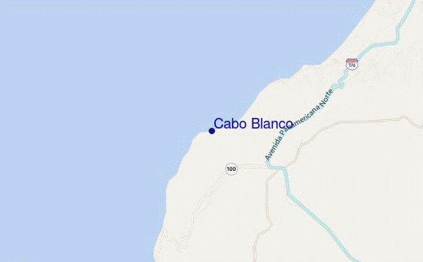carte de localisation de Cabo Blanco