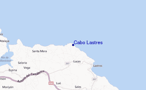 carte de localisation de Cabo Lastres