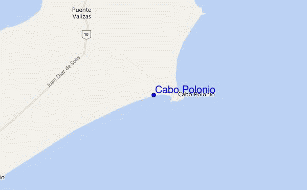 carte de localisation de Cabo Polonio