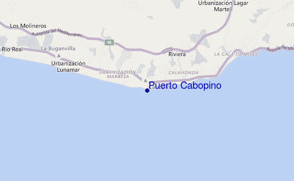 carte de localisation de Puerto Cabopino