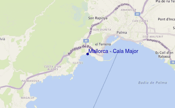 carte de localisation de Mallorca - Cala Major
