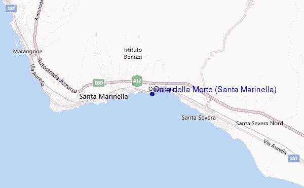 carte de localisation de Cala della Morte (Santa Marinella)