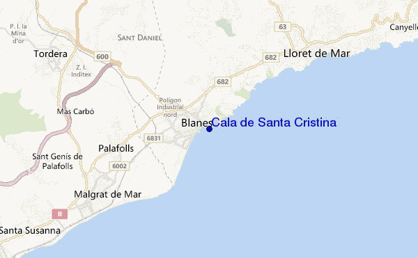 carte de localisation de Cala de Santa Cristina