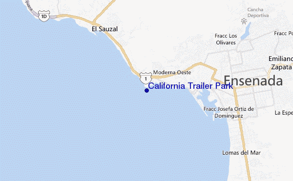 carte de localisation de California Trailer Park