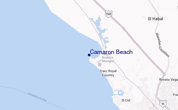 carte de localisation de Camaron Beach