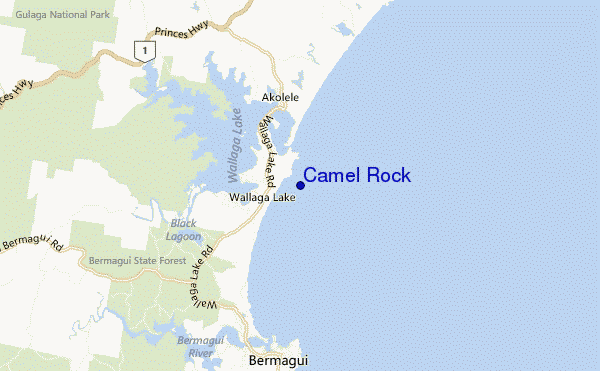 carte de localisation de Camel Rock