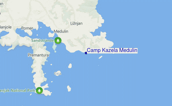 carte de localisation de Camp Kazela Medulin