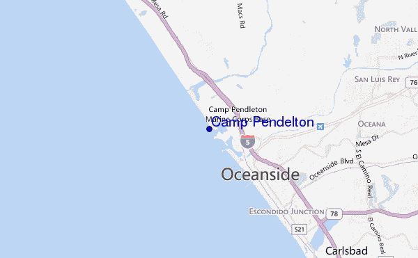carte de localisation de Camp Pendelton