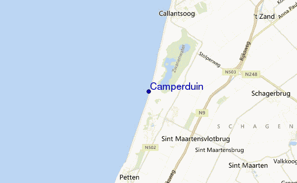 carte de localisation de Camperduin