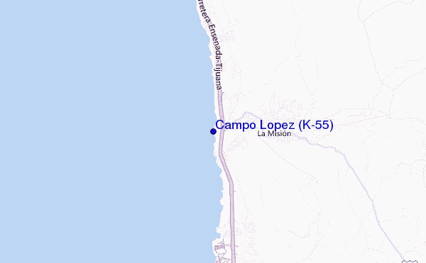 carte de localisation de Campo Lopez (K-55)