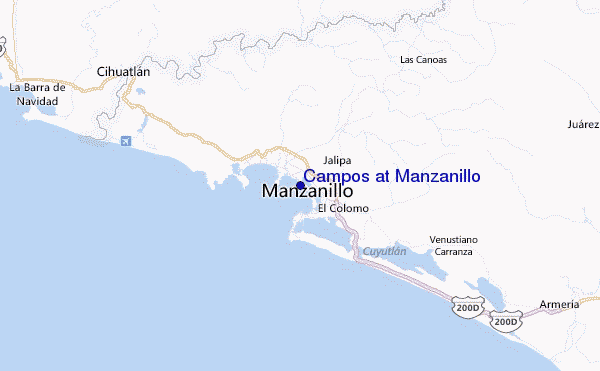 Campos at Manzanillo Location Map
