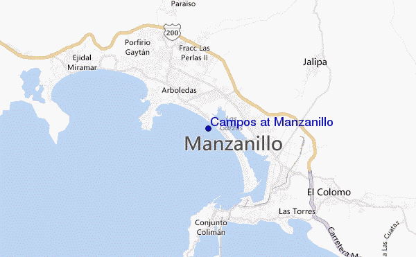 carte de localisation de Campos at Manzanillo