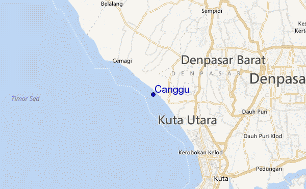 carte de localisation de Canggu