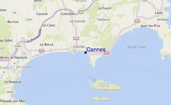 carte de localisation de Cannes
