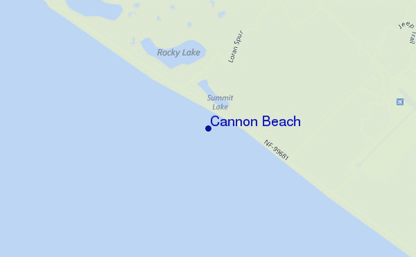 carte de localisation de Cannon Beach