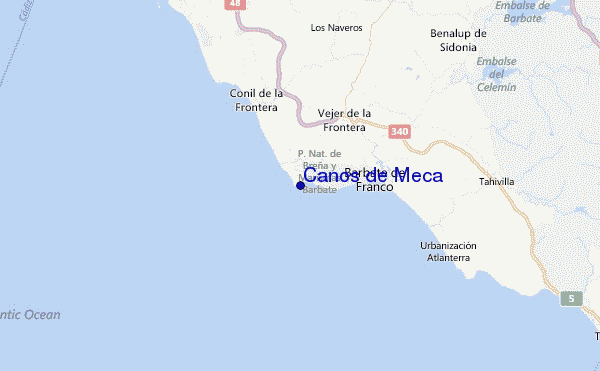 Canos de Meca Location Map