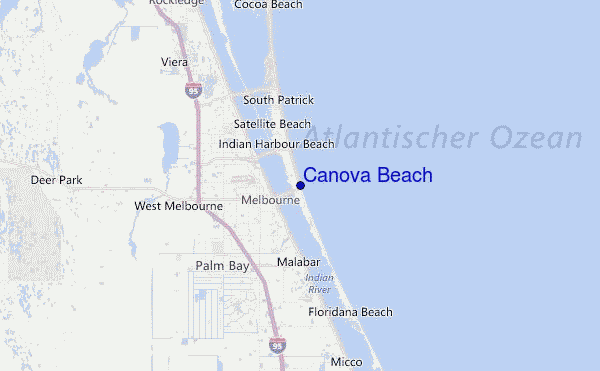 Canova Beach Location Map