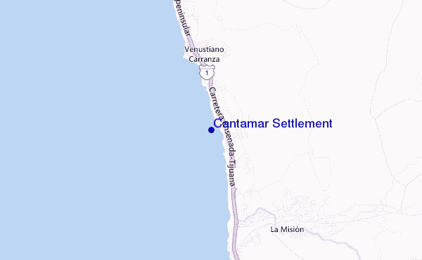 carte de localisation de Cantamar Settlement