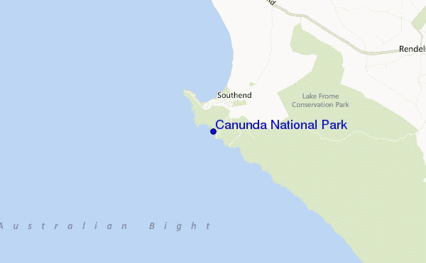 carte de localisation de Canunda National Park