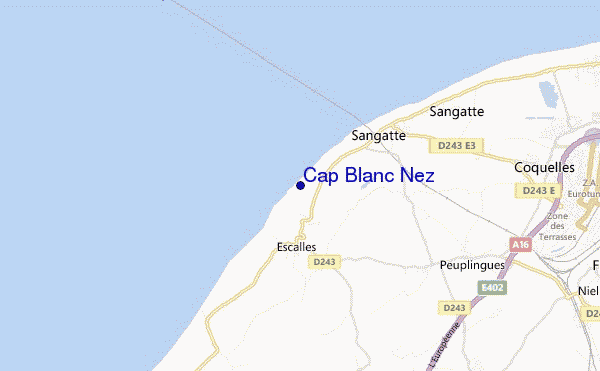 carte de localisation de Cap Blanc Nez