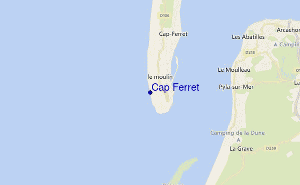 carte de localisation de Cap Ferret