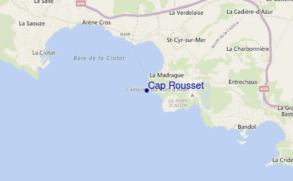 carte de localisation de Cap Rousset