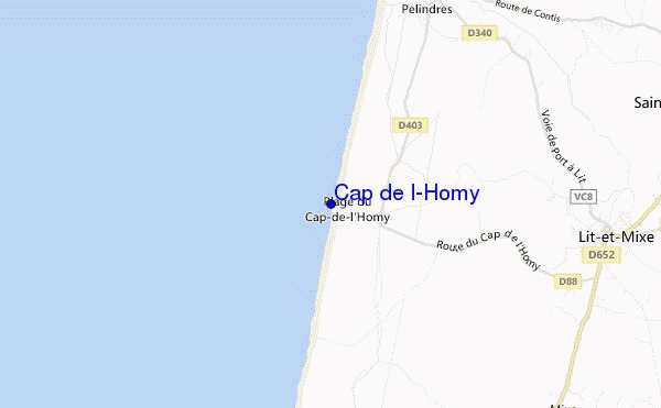 carte de localisation de Cap de l'Homy