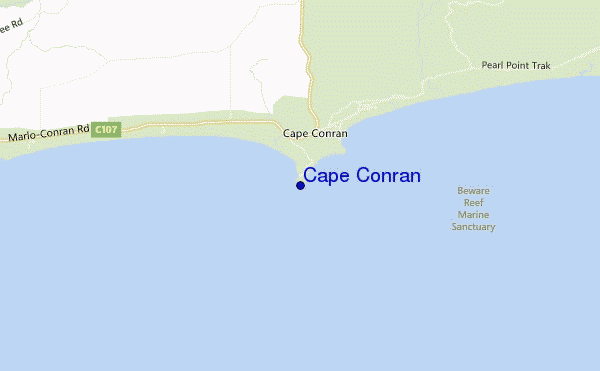 carte de localisation de Cape Conran