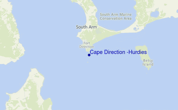 carte de localisation de Cape Direction (Hurdies)