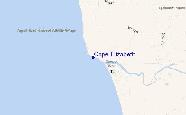 carte de localisation de Cape Elizabeth
