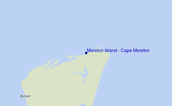 carte de localisation de Moreton Island - Cape Moreton