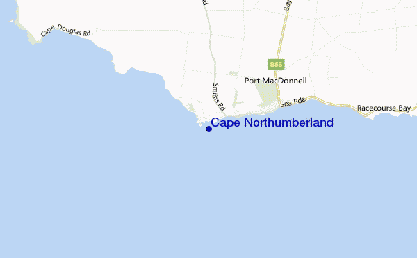 carte de localisation de Cape Northumberland