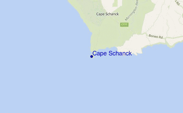 carte de localisation de Cape Schanck