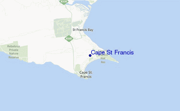 carte de localisation de Cape St Francis