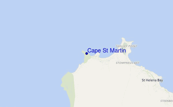 carte de localisation de Cape St Martin