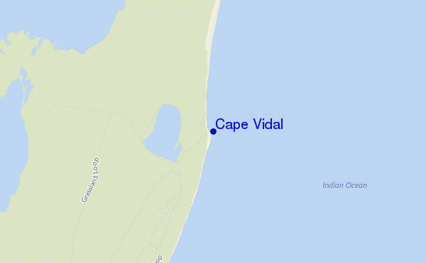 carte de localisation de Cape Vidal