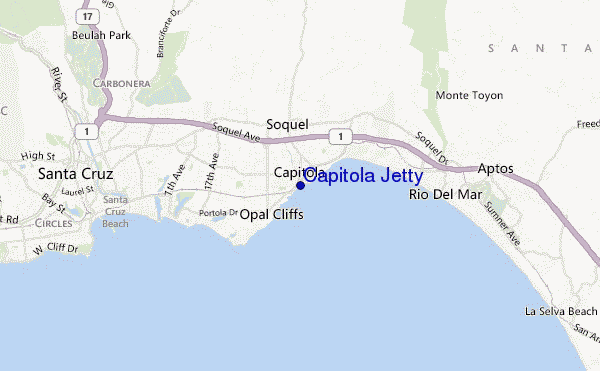 carte de localisation de Capitola Jetty