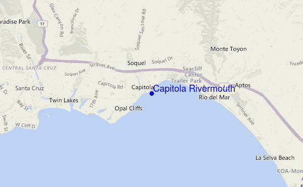 carte de localisation de Capitola Rivermouth