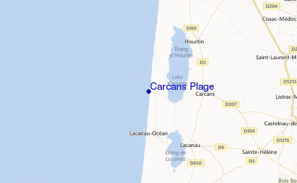 Carcans Plage Location Map