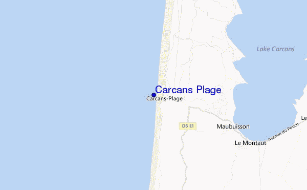 carte de localisation de Carcans Plage