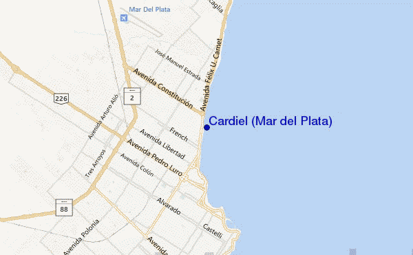 carte de localisation de Cardiel (Mar del Plata)