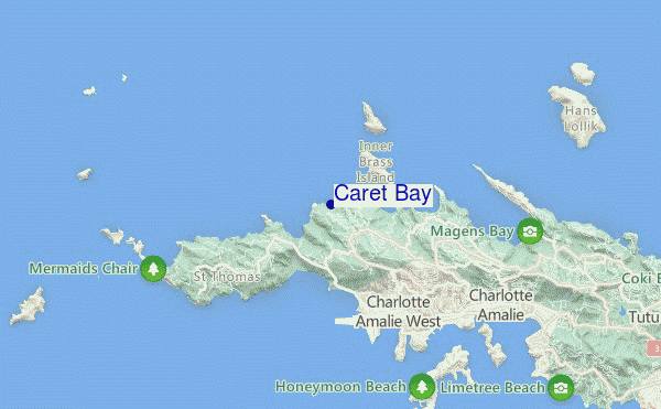 carte de localisation de Caret Bay